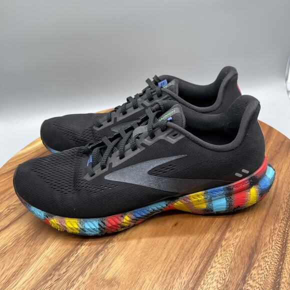 Brooks Launch 8 Shoes Mens Size 10.5 Black Running Comfort Walking Gym Sneakers - Picture 3 of 8
